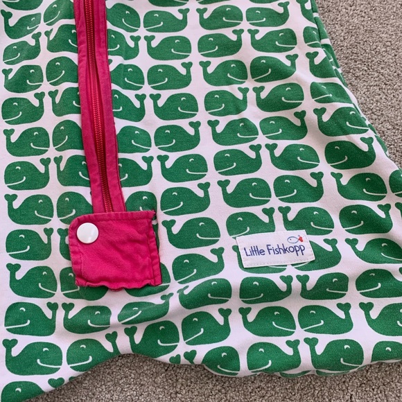 Green whale Little Fishkopp sleep sack - Picture 3 of 7